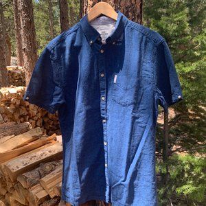 Ben Sherman Brand SS Blue Linen Shirt